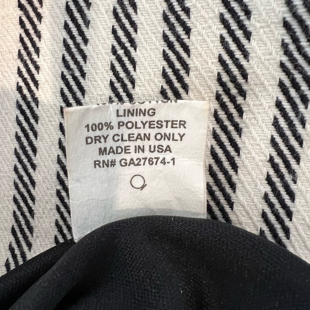 Eva Franco Anthropologie Strata Fit Flare Solid Black Striped Hem Dress Size 4 - Picture 5 of 6
